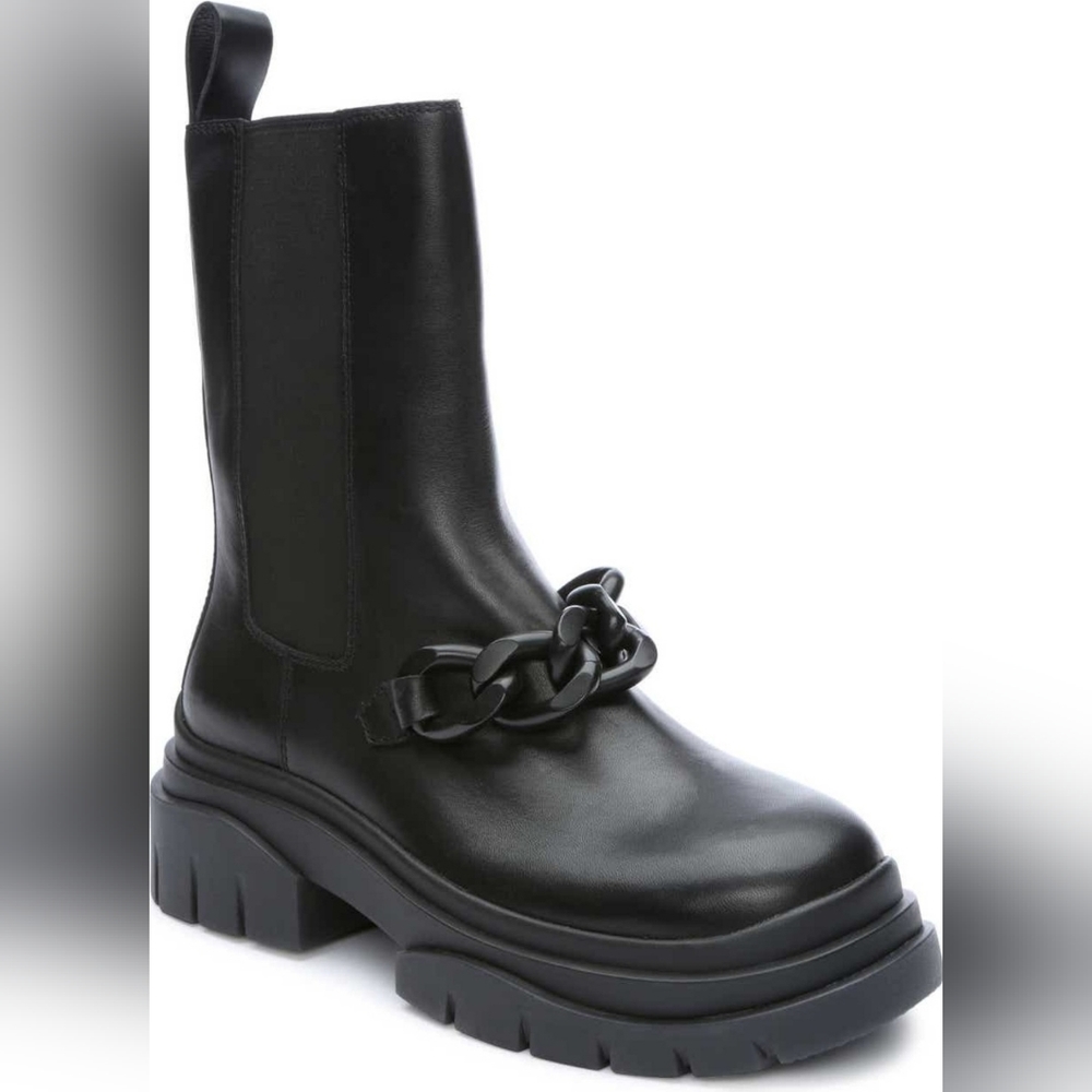Ash Squall Chain Chelsea Boot Black Womens NIB Size 9 - Picture 11 of 14